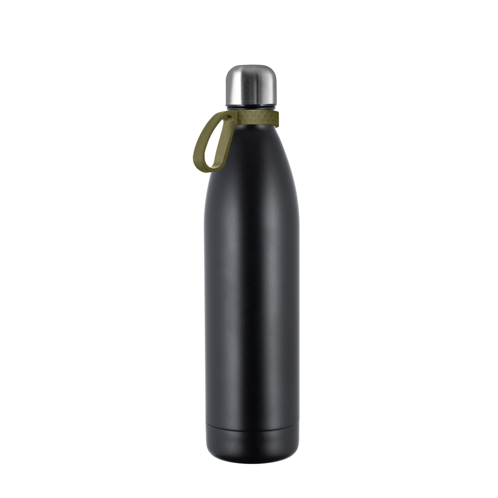 Thermotrinkflasche RETUMBLER-NIZZA XL - schwarz, silber, olivgrün
