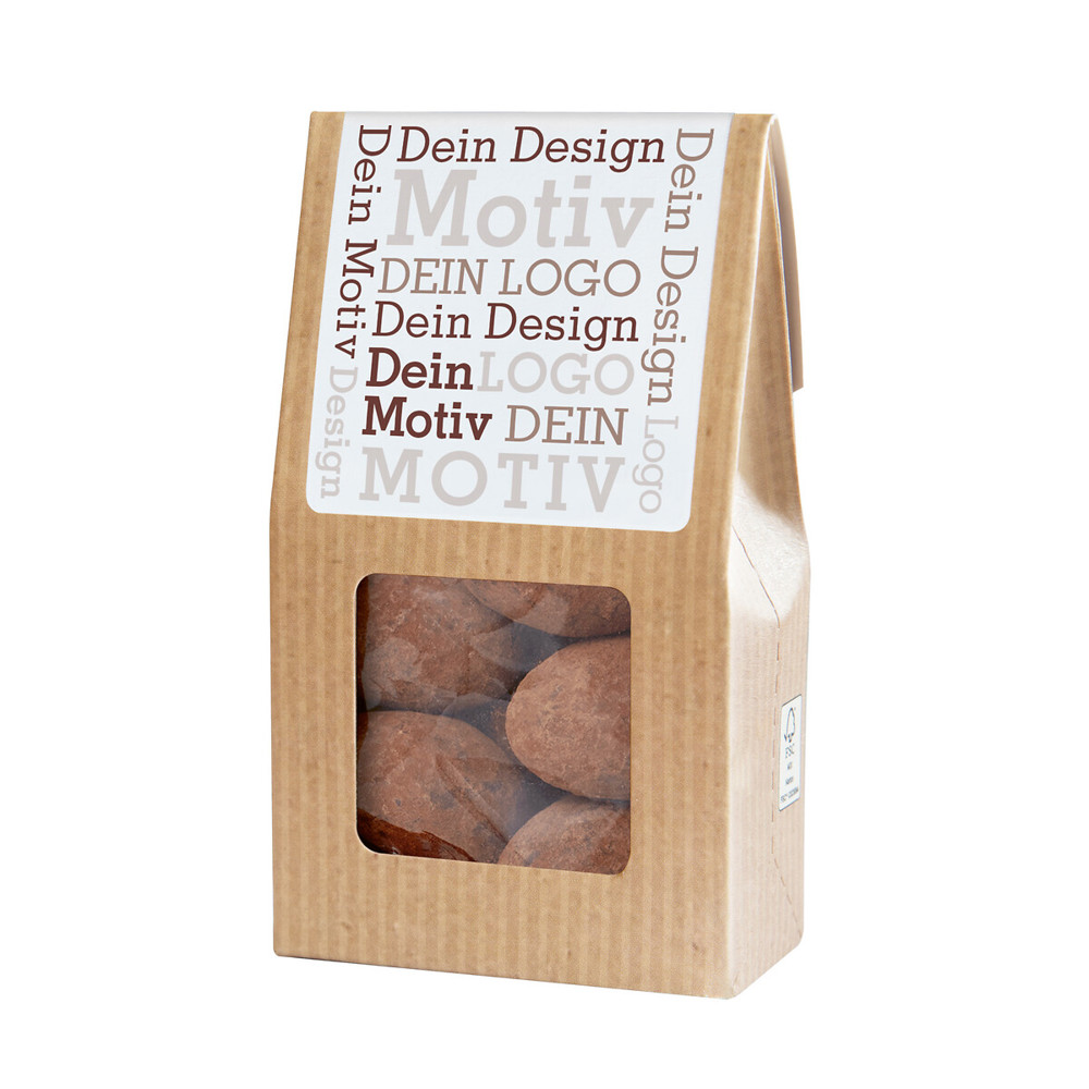 Weihnachts-Edition - Mini Faltschachtel - Haselnusskerne in Zimt-Vollmilch-Schokolade