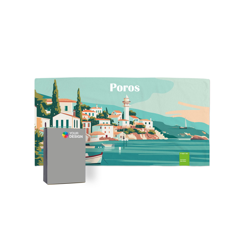 rPET ActiveTowel® Sports 80x40 cm mit individuellem Schuber, All-Inclusive-Paket