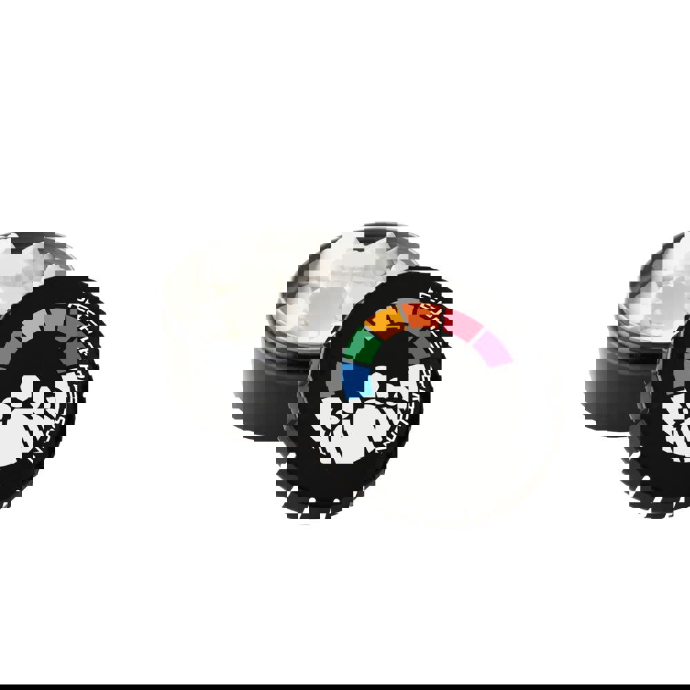 Mini Klick-Klack Dose mit Pfefferminzform - Schwarz