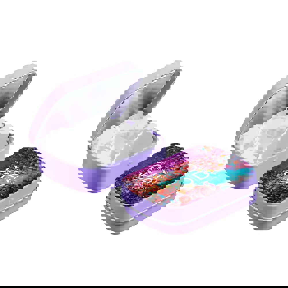 Mini Klappdeckeldose mit Form Pfefferminz - lila