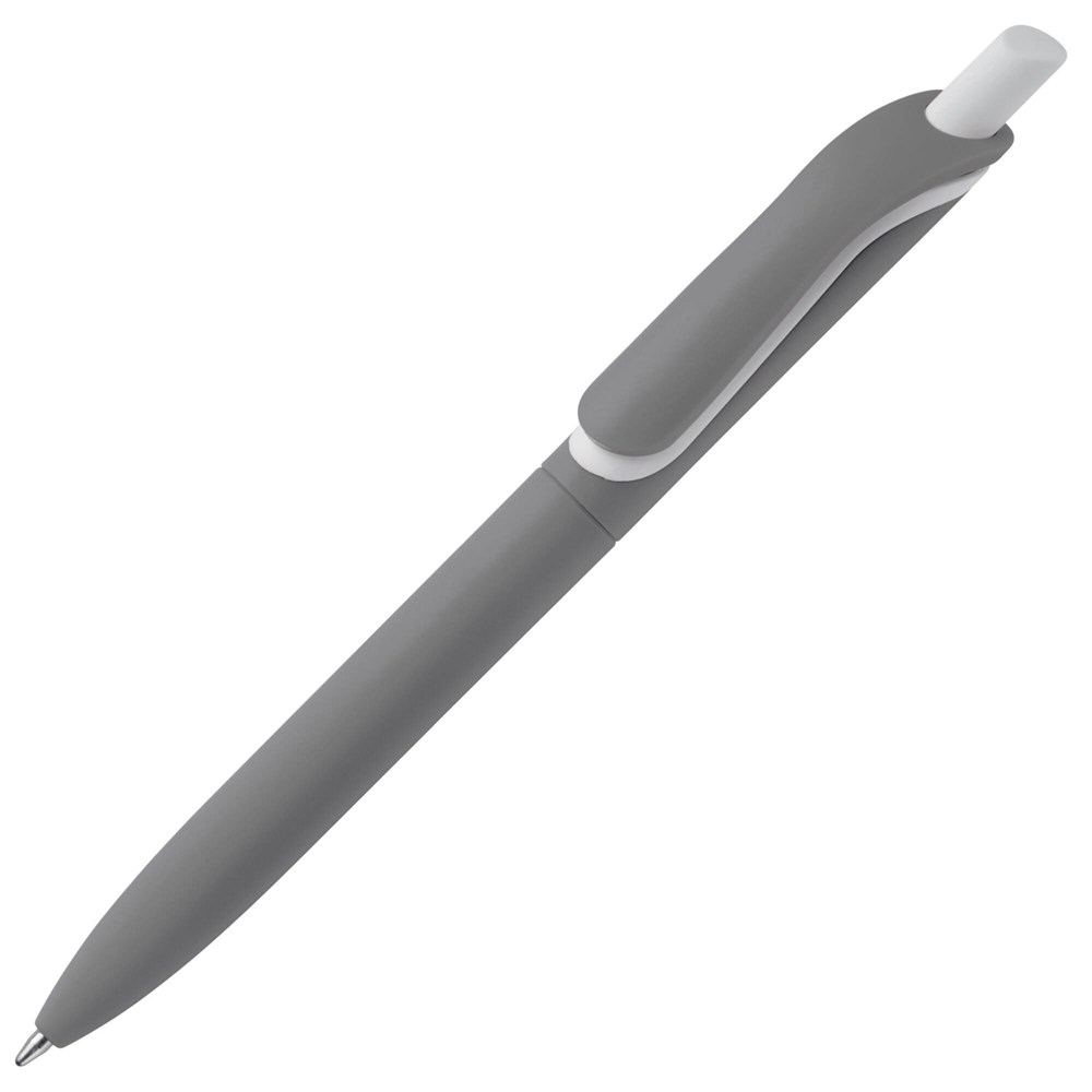 Kugelschreiber ClickShadow softtouch R-ABS - grau