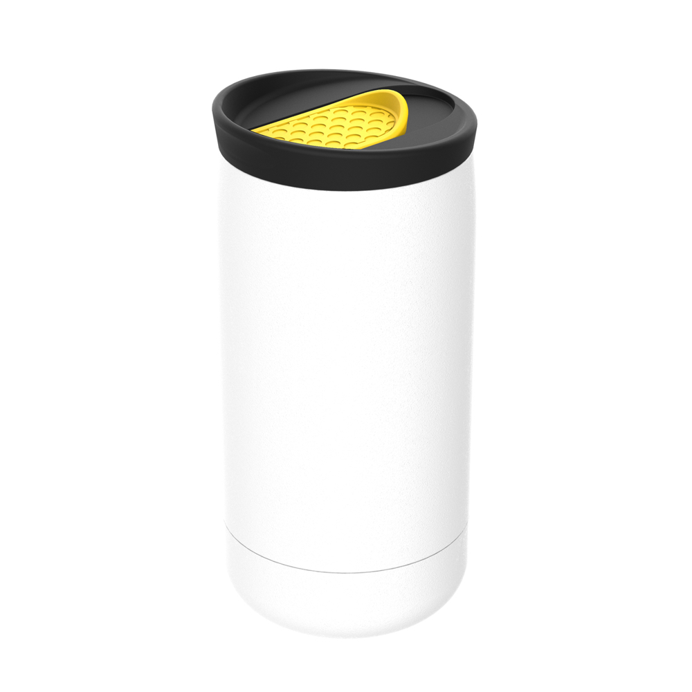Thermobecher RETUMBLER-myNIZZA - schwarz, weiß, gelb