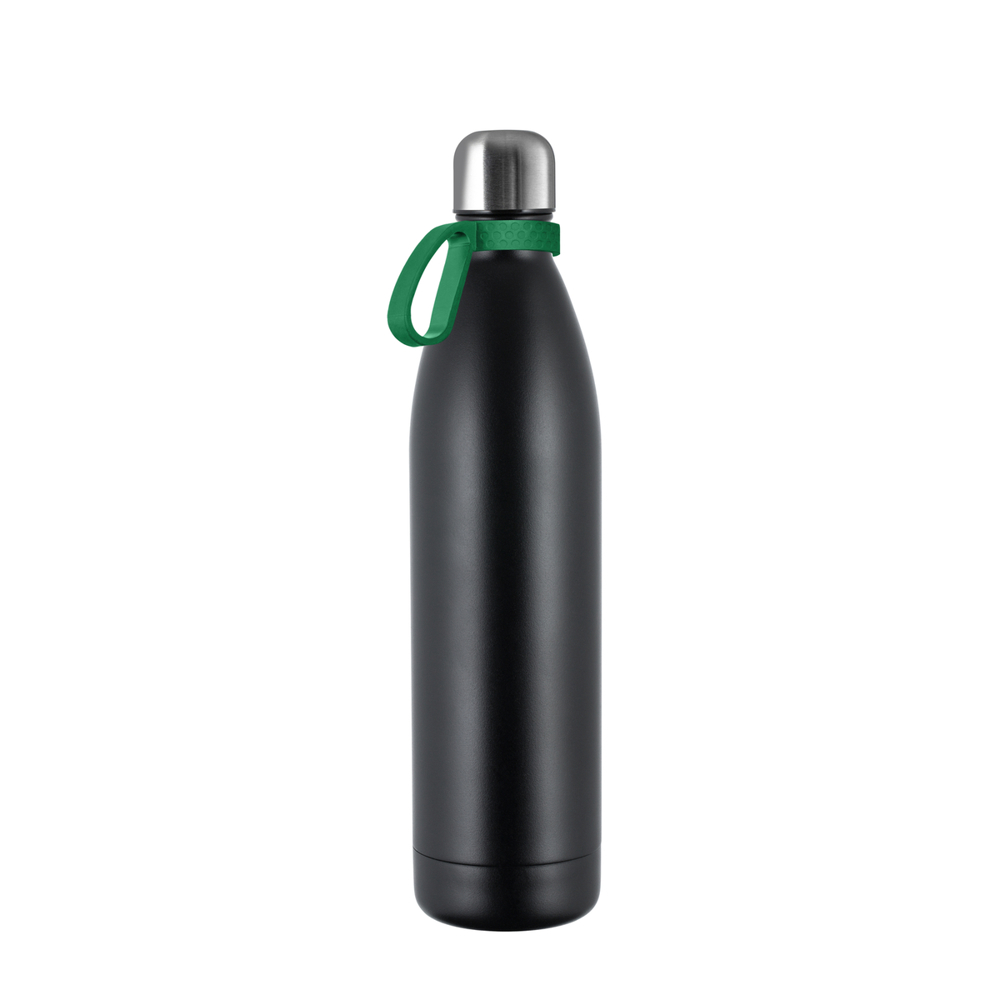 Thermotrinkflasche RETUMBLER-NIZZA XL - schwarz, silber, grün