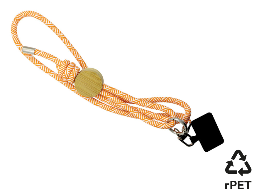 Smartphone-Lanyard 'Madrid', orange RPET