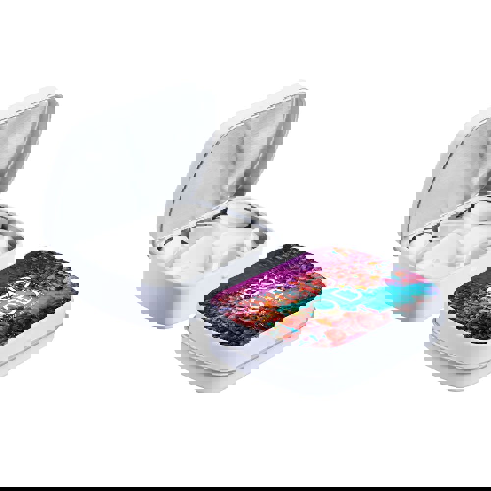 Mini Klappdeckeldose mit Form Pfefferminz - weiß