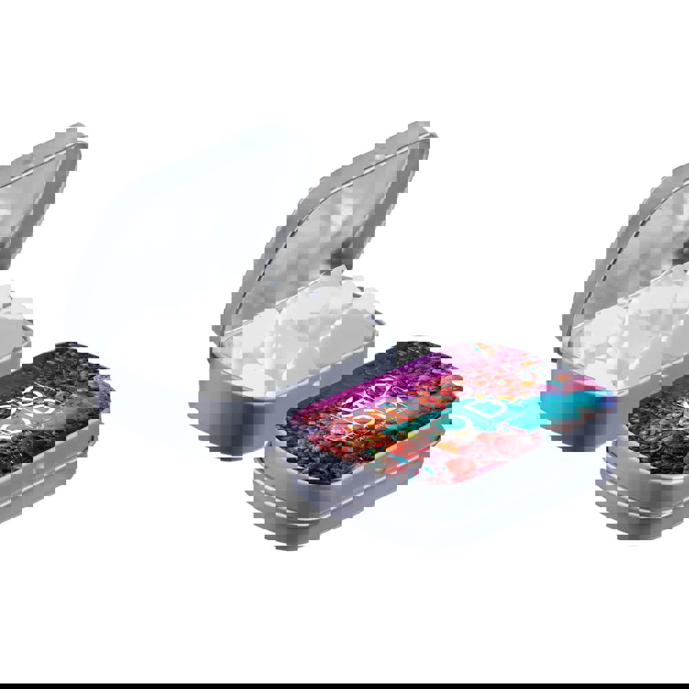 Mini Klappdeckeldose mit Form Pfefferminz - Grau