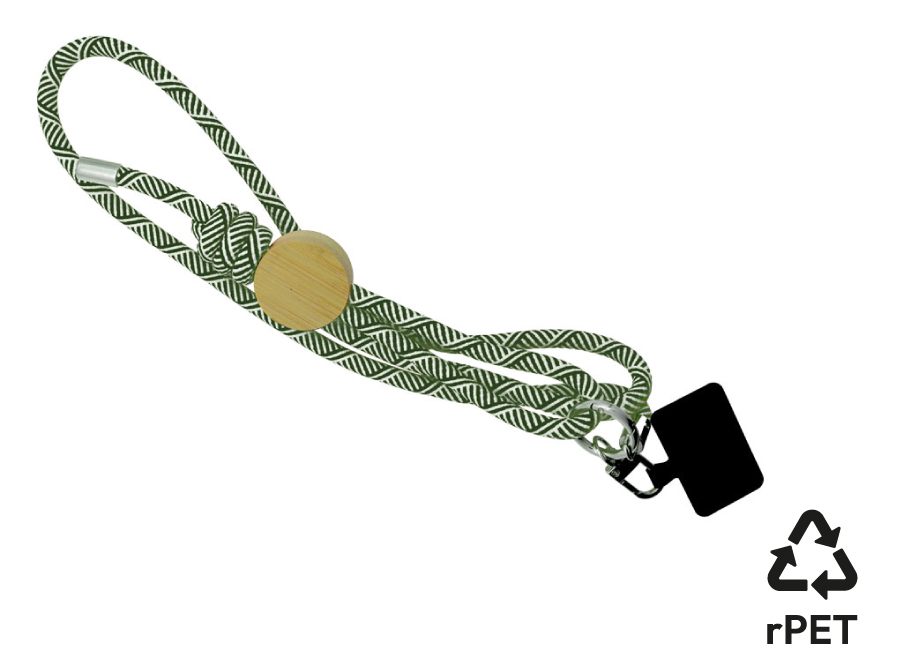 Smartphone-Lanyard 'Madrid', kaki RPET