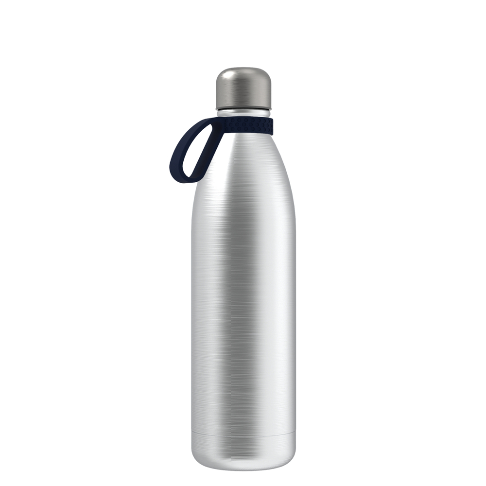Thermotrinkflasche RETUMBLER-NIZZA XL - silber, marineblau