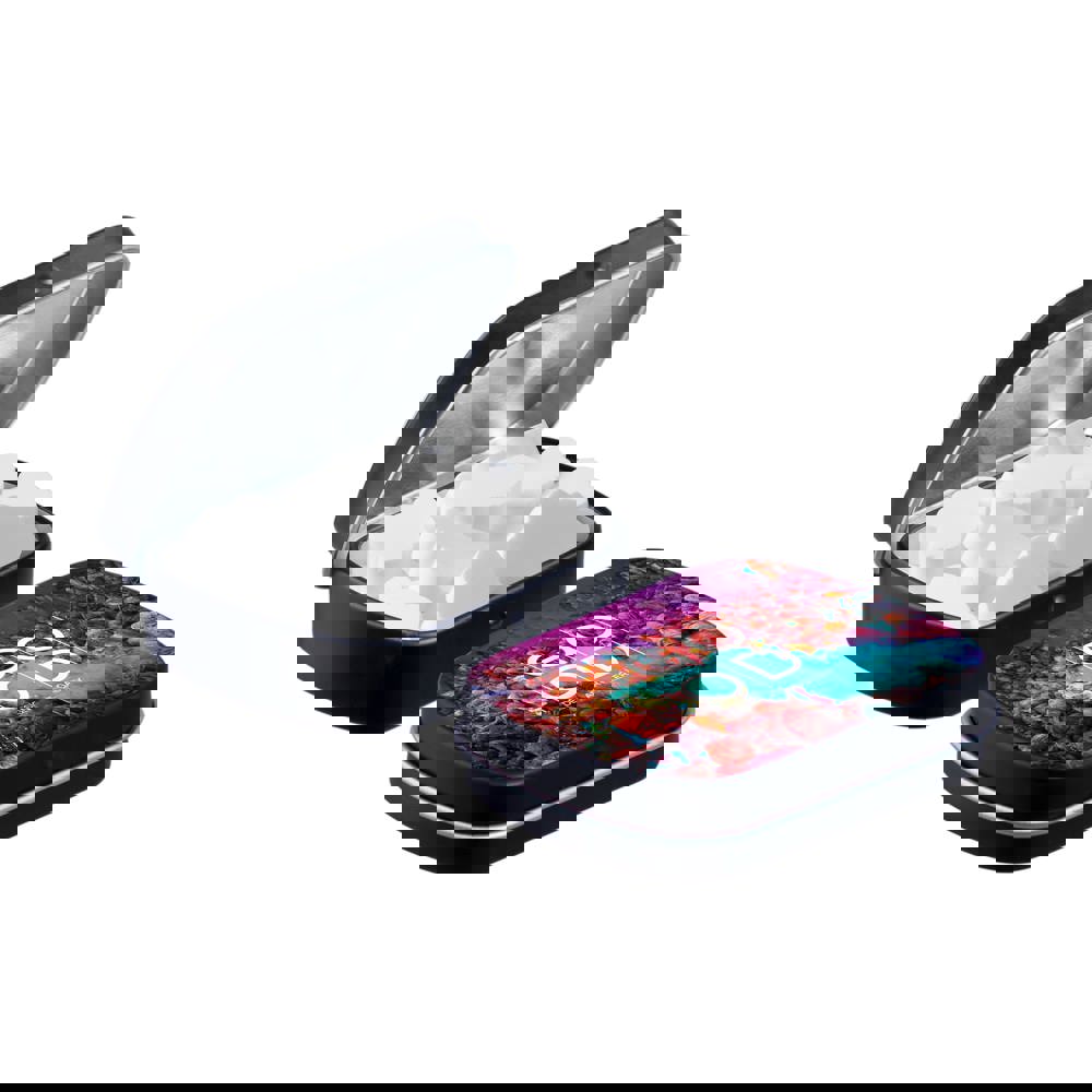 Mini Klappdeckeldose mit Form Pfefferminz - Matt Schwarz