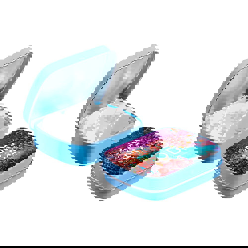 Mini Klappdeckeldose mit Form Pfefferminz - hellblau