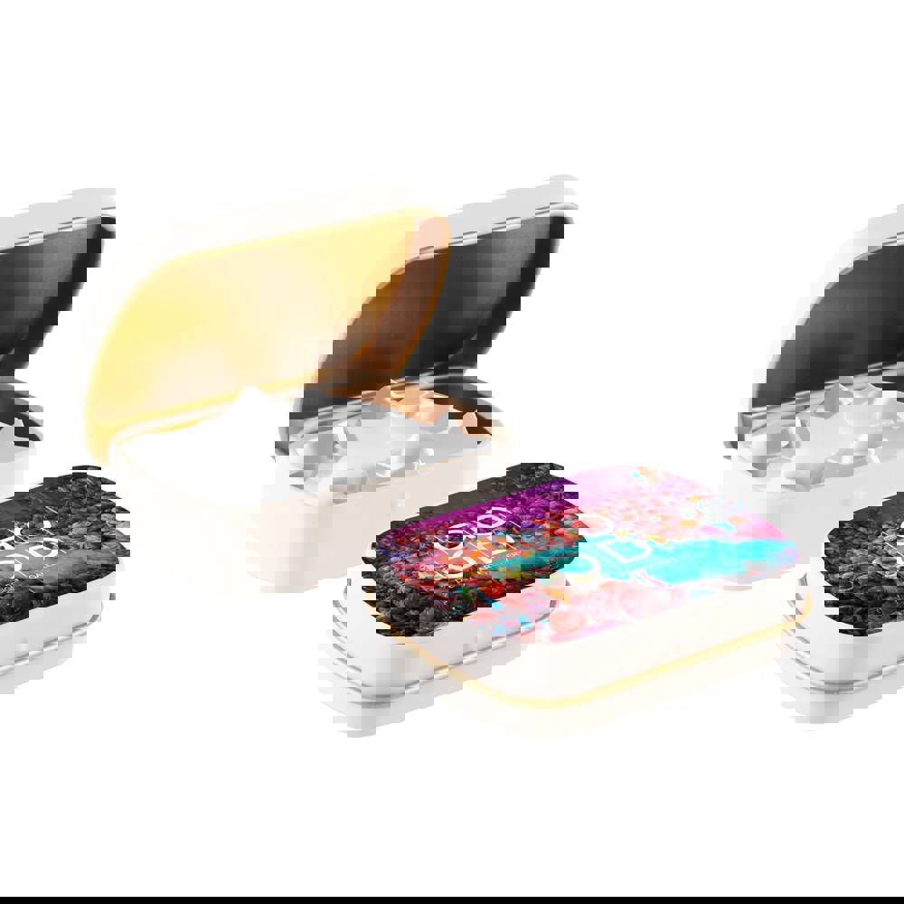 Mini Klappdeckeldose mit Form Pfefferminz