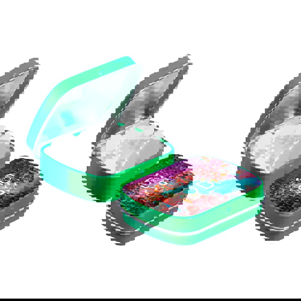 Mini Klappdeckeldose mit Form Pfefferminz - grün