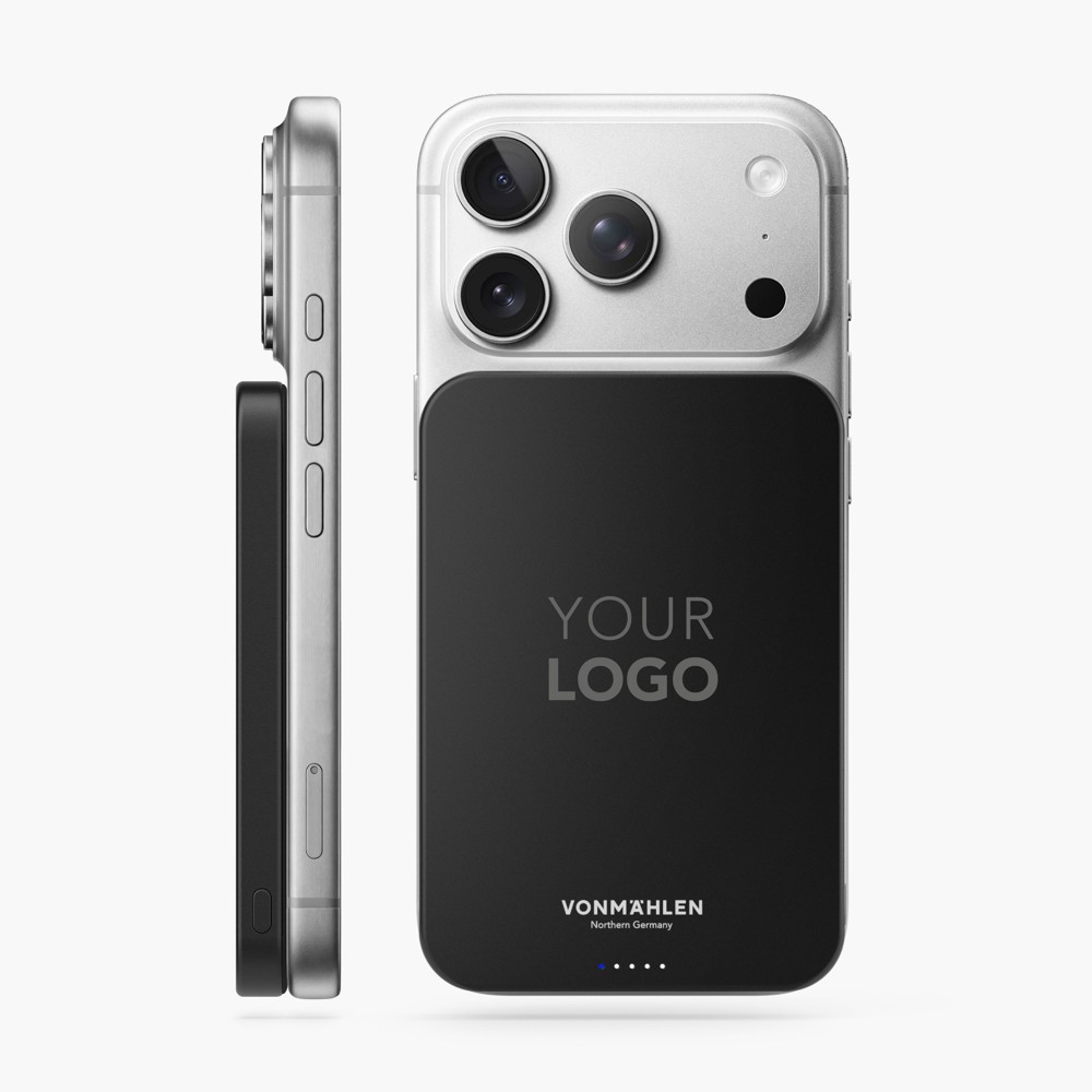 Evergreen Mag 5000 - Die magnetische Powerbank für den ganzen Tag - Weiß - schwarz