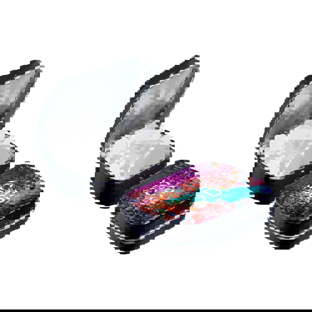 Mini Klappdeckeldose mit Form Pfefferminz - Schwarz