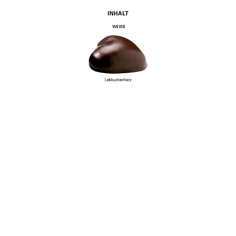 WEISS Lebkuchenherz, Folie weiß